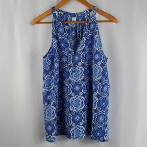 Old Navy Blue Floral Tank Top